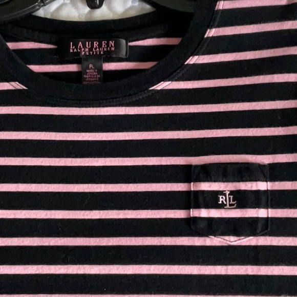 Lauren Ralph Lauren Petite Black and Pink Top - Picture 4 of 10